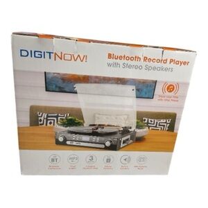 Digitnow Bluetooth Record Player with Stereo Speakers